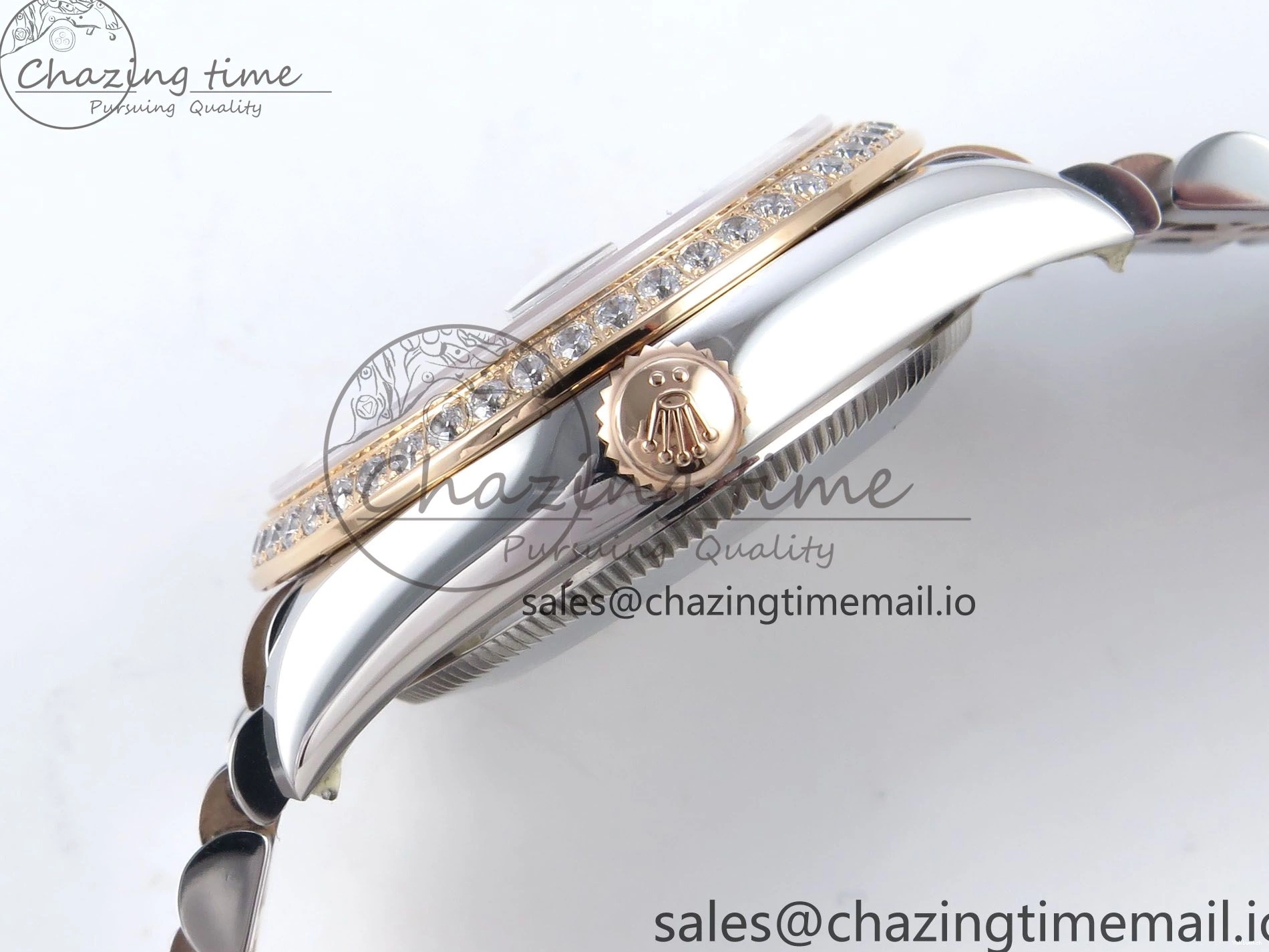 Bezel Diamonds DateJust 278381RBR Diamonds ARF 904L 1:1 Steel Dial Bracelet SS RG 31 Jubilee Edition Brown Best on ETA 2688 0402